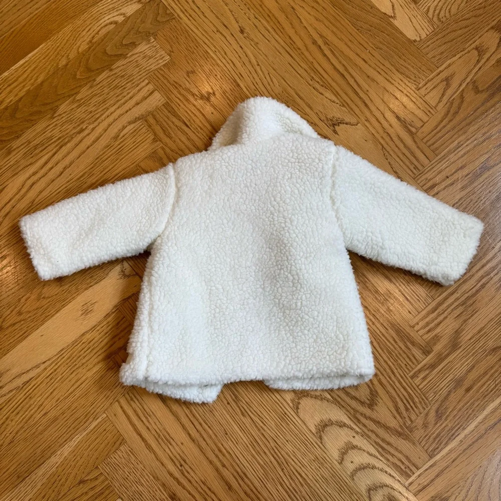 7 for all mankind baby sherpa white jacket size 12 mo NWOT